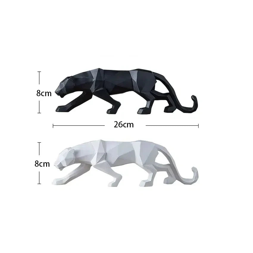 PantherSculpt – Stylish Black and White Panther Sculptures