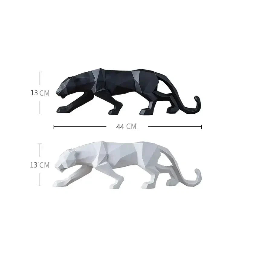 PantherSculpt – Stylish Black and White Panther Sculptures