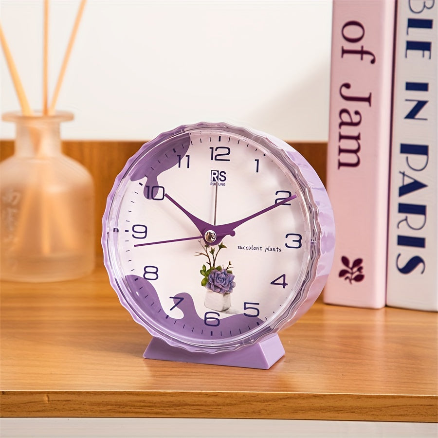 FloraTime Clock - Elegant Flower Wicker with Alarm