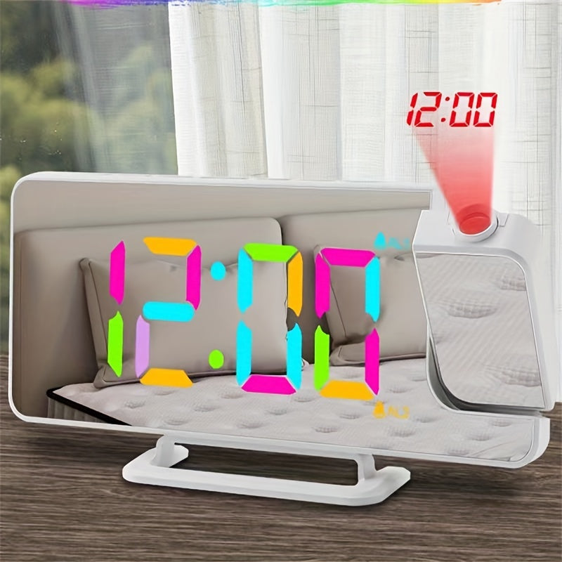 RGB Projector Clock – Colorful Dual Alarm Projector