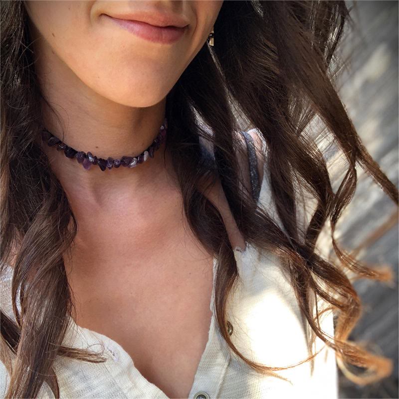 Elegant Polished Crystal Necklace - Lina