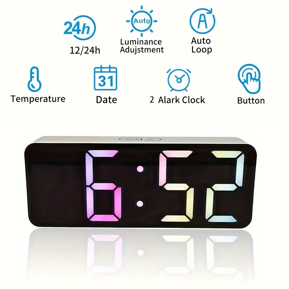 TimeGlow – Elegant LED Alarm Clock with Dimming Function