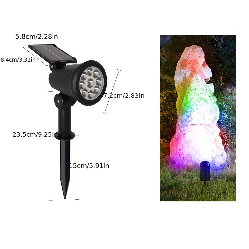 SolarLuxe Spotlight - Hållbar 9LED Trädgårdsbelysning