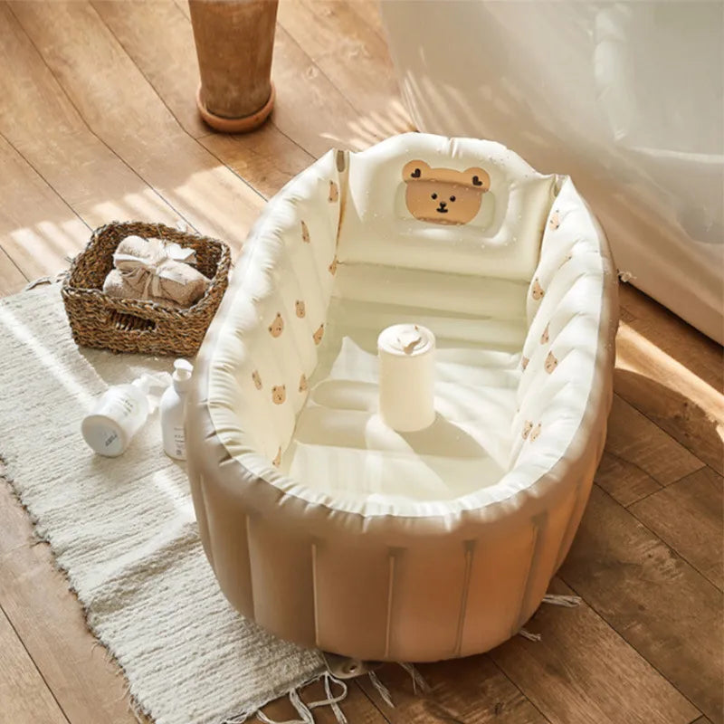 BabyBad Pro - Bärbar och Uppblåsbar för en Ultimat Babybadupplevelse