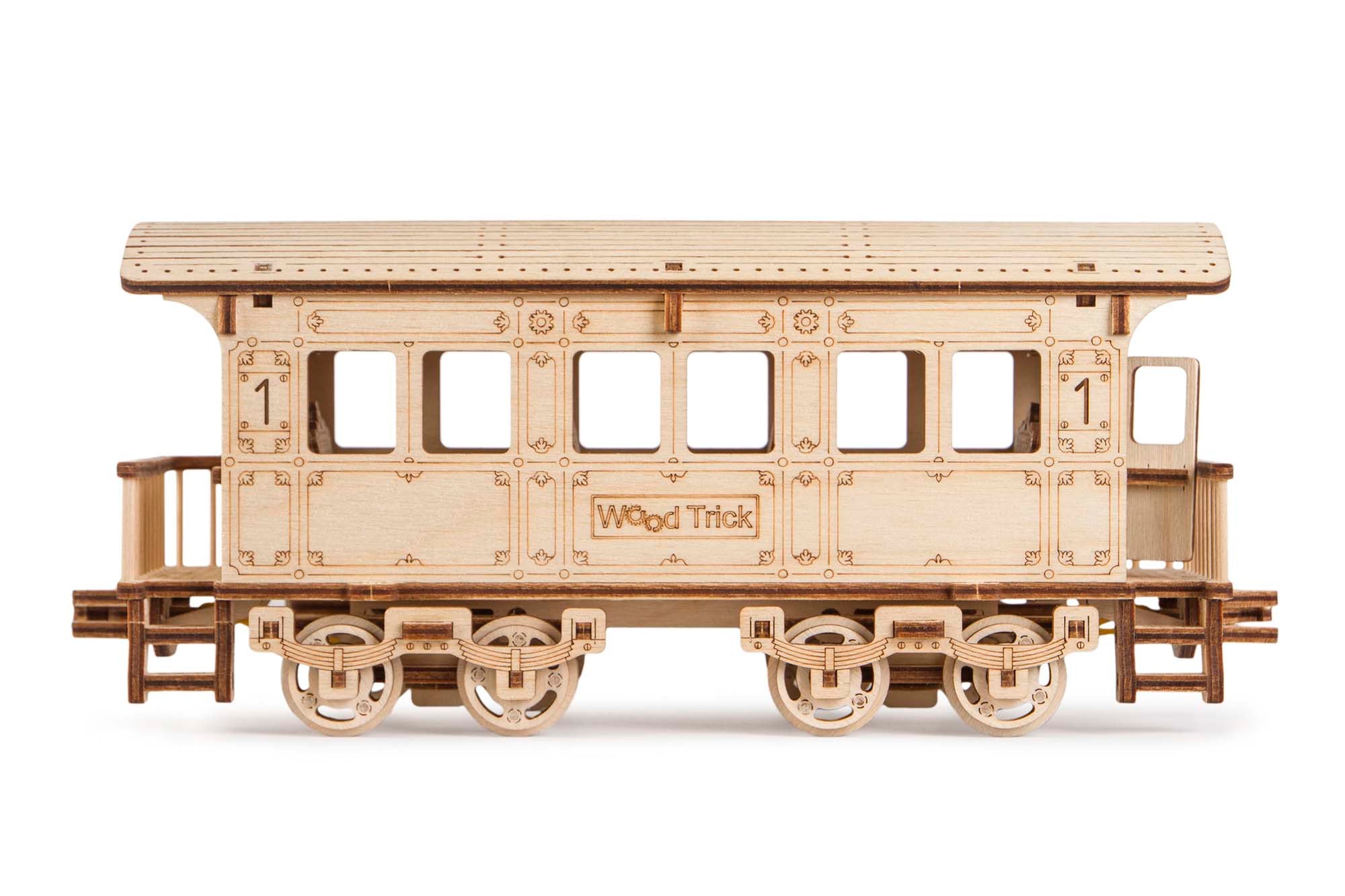 TrainCraft 3D Puzzle - Historic Locomotive with Wagon