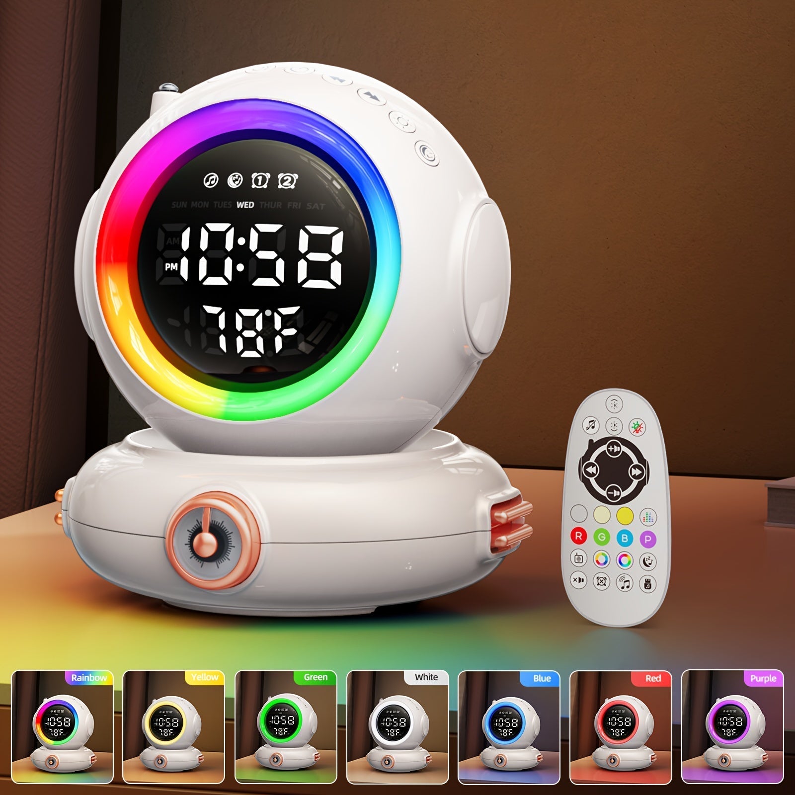 LunaRise - Väckarklocka med Bluetooth-högtalare och FM-radio