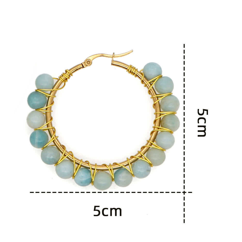 Sannes Elegant Boho Natural Crystal Earrings