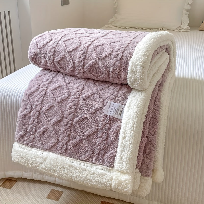 Stylish Reversible Fleece Blanket for Ultimate Comfort and Warmth