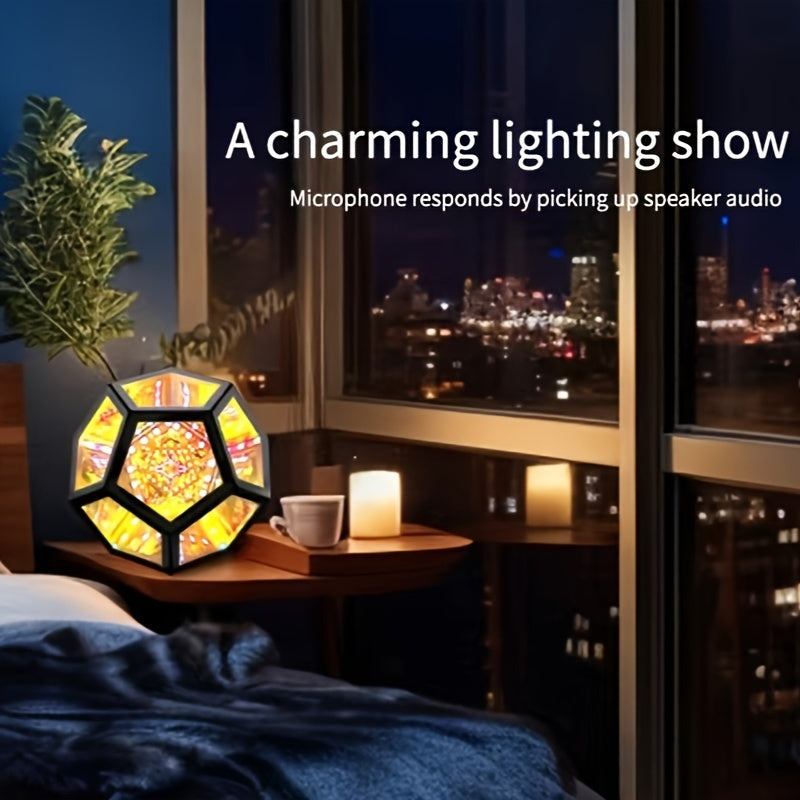 InfinityGlow – 3D Colorful Dodecahedron Lamp with RGB Lighting