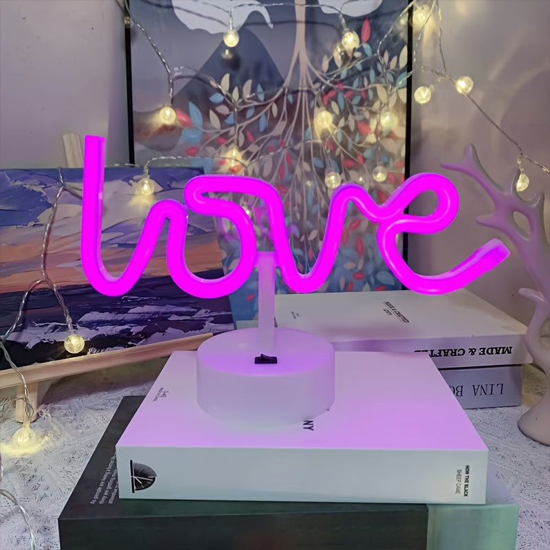 NeonLiefde Lamp – Illuminated Neon Table Lamp for Parties