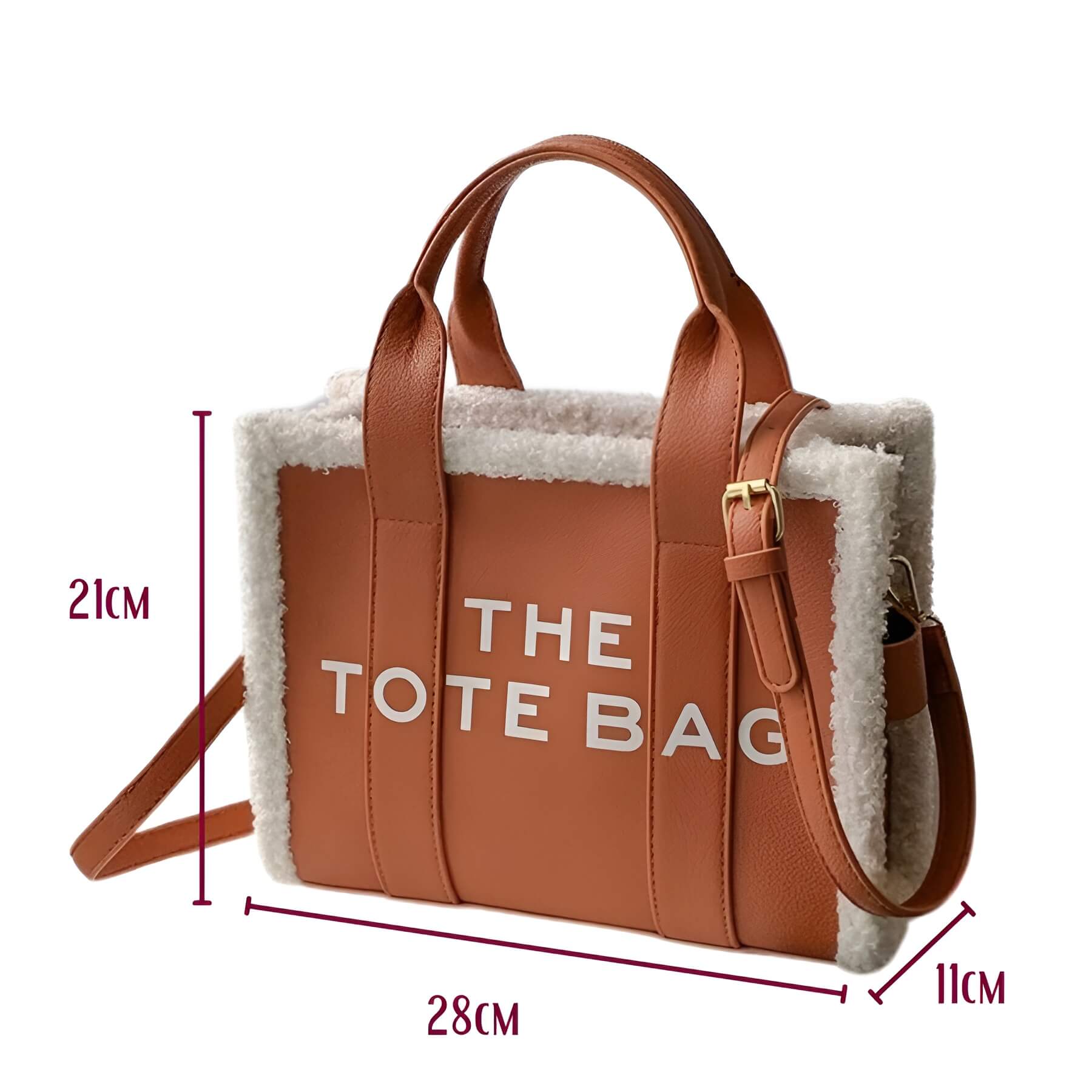 LuxVibe Bag - PU Leather Bag with Faux Fur