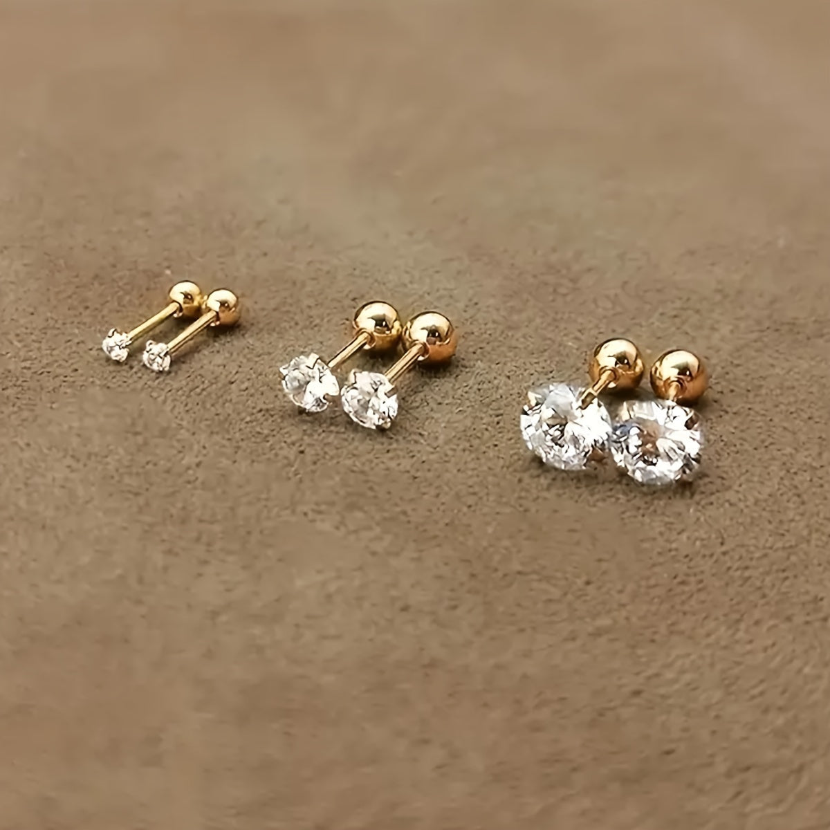 Lumen Sparkle - Timeless Titanium Zirconia Earrings
