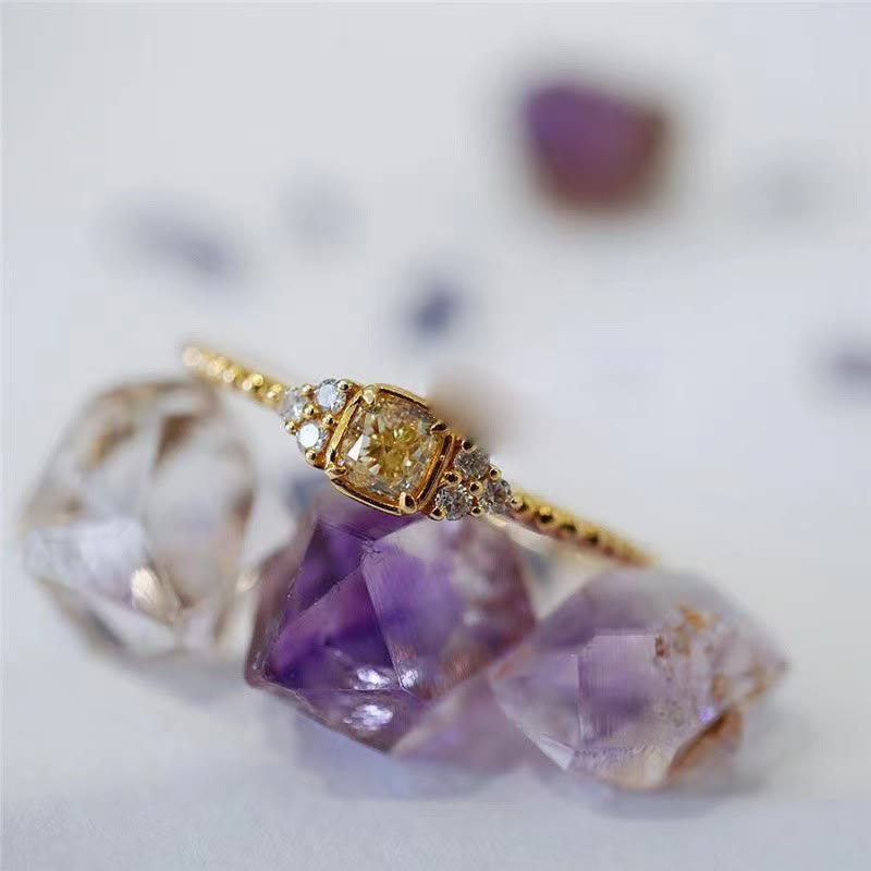 Refined Citrine Ring of Natural Origin - Alina