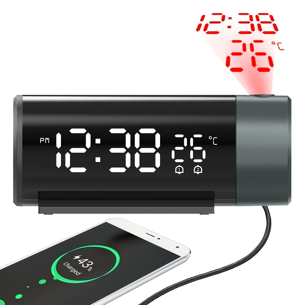 ProjectElite Clock - Black Modern Durable Projection Clock