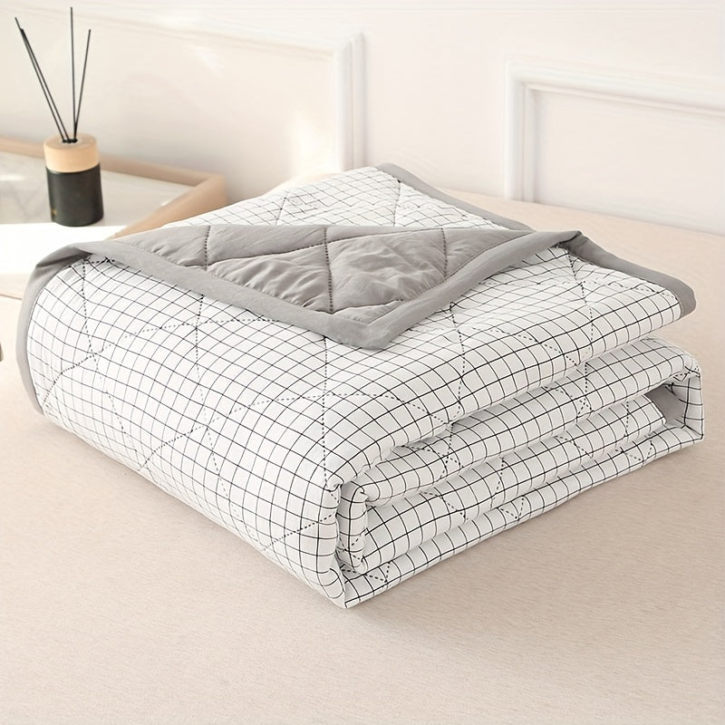 Elegant Preppy Plaid Summer Blankets for Cold Nights