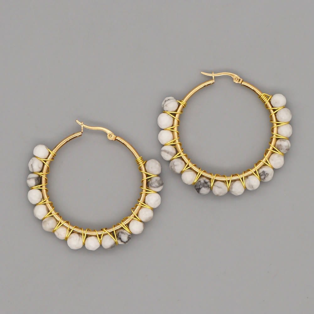 Sannes Elegant Boho Natural Crystal Earrings