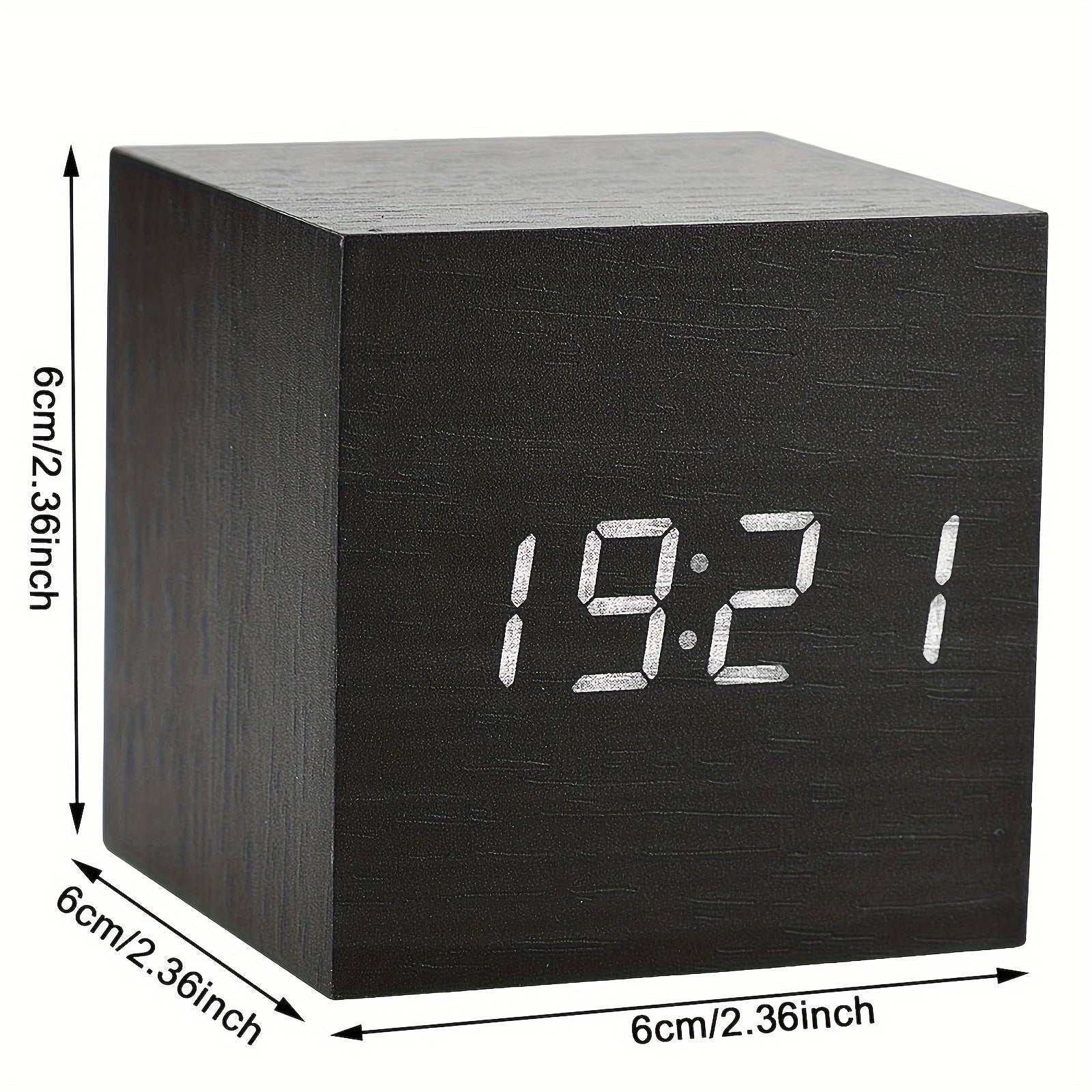 WoodTime Clock – Stylish Wooden Alarm Clock with LED Display