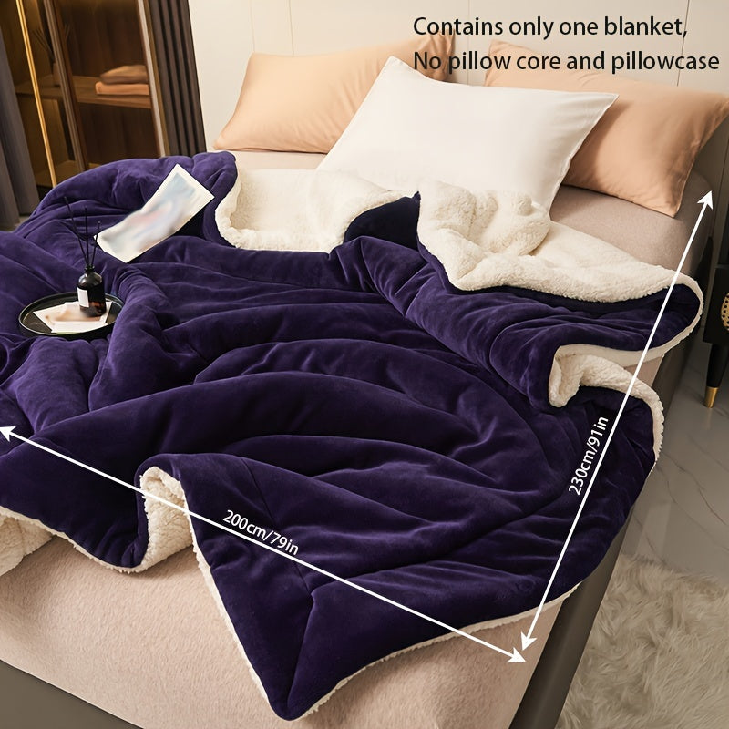 Luxe Comfort – Dark Purple Fleece Blanket by Melkfleece