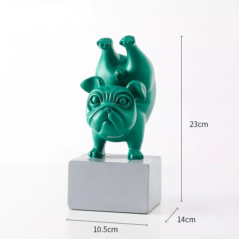 HappyPup Bulldog Sculptures - Playful Home Decor
