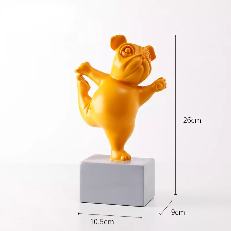 HappyPup Bulldog Sculptures - Playful Home Decor