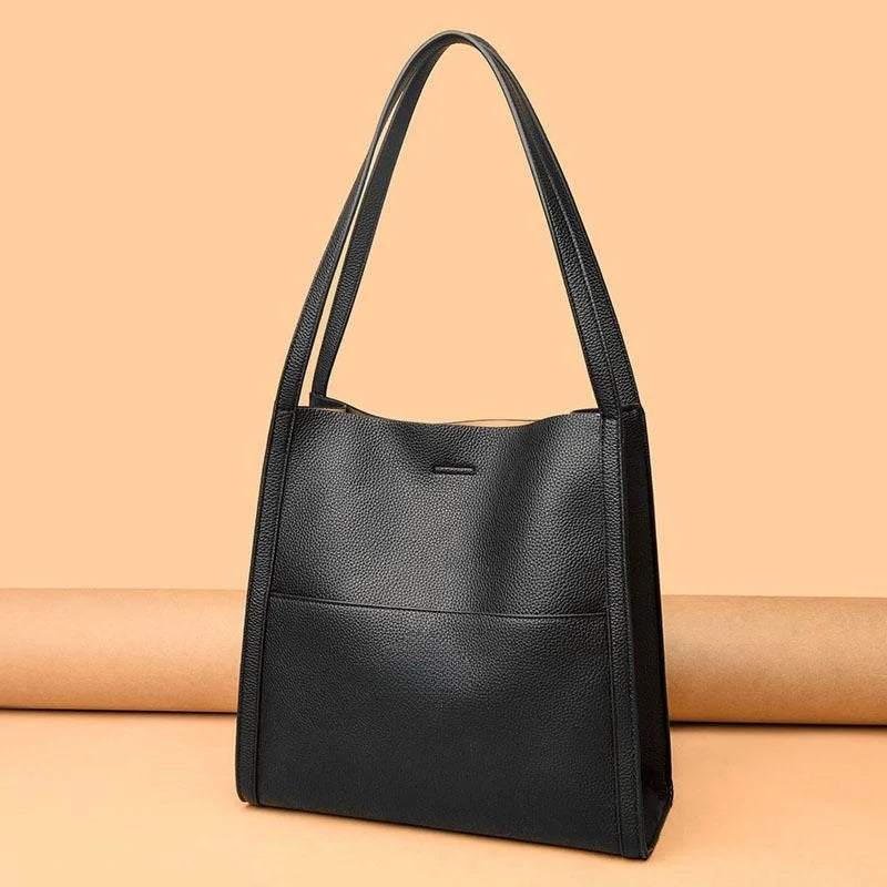 LuxeCarry - Elegant Leather Shoulder Bag for Women
