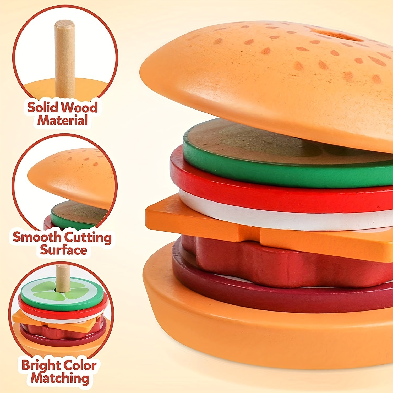 BurgerBuilders - Creative Montessori Stacking Toy