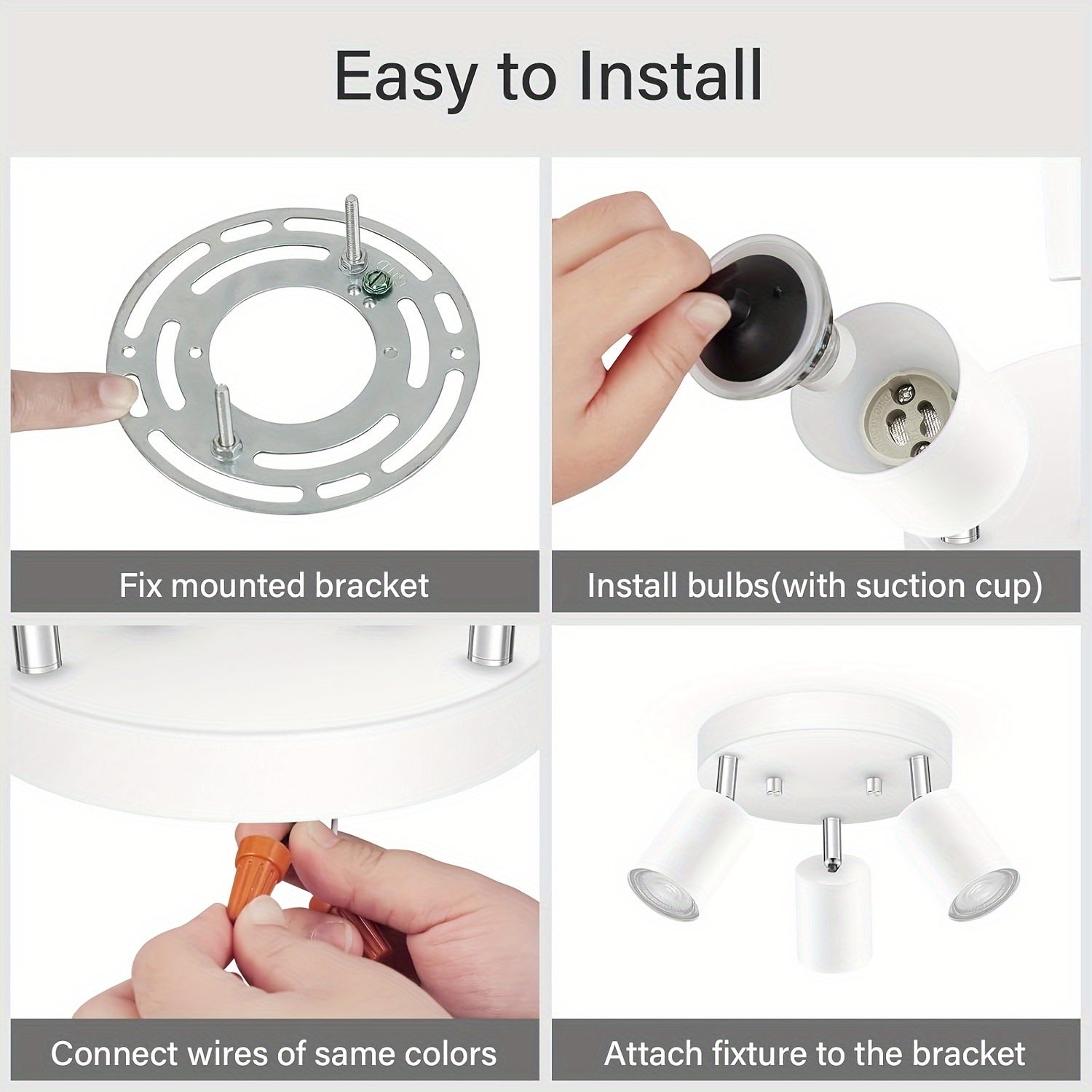FlexiGlow - Adjustable 3-Light Ceiling Light GU10