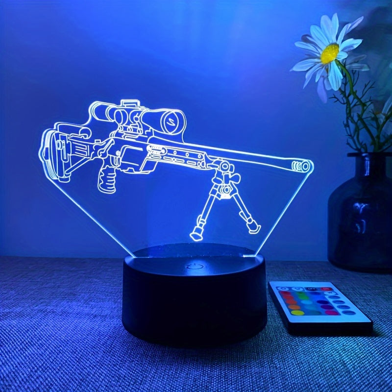 LumiGlow – 3D LED Night Light Black Gunmetal 16 Colors