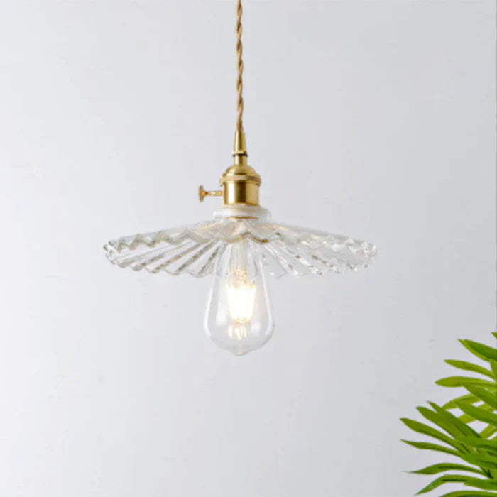 OpulentGlow Pendant – Elegant Glass Ceiling Lamp