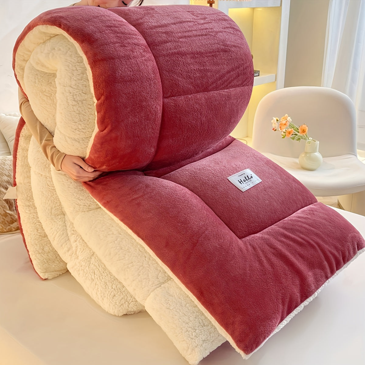 Stylish Cabin Sherpa Fleece Blanket – Ultimate Comfort & Warmth