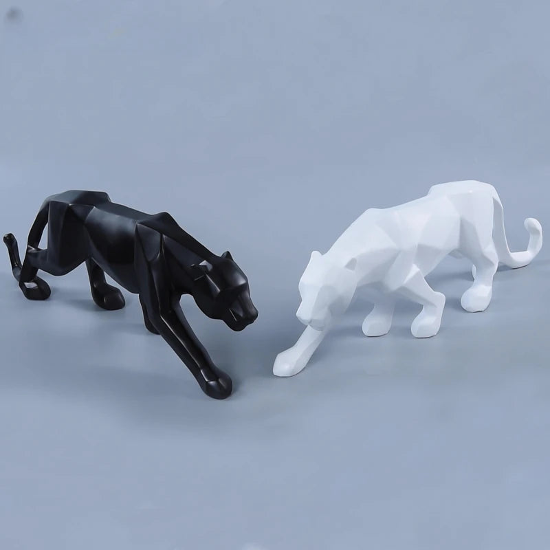 PantherSculpt – Stylish Black and White Panther Sculptures