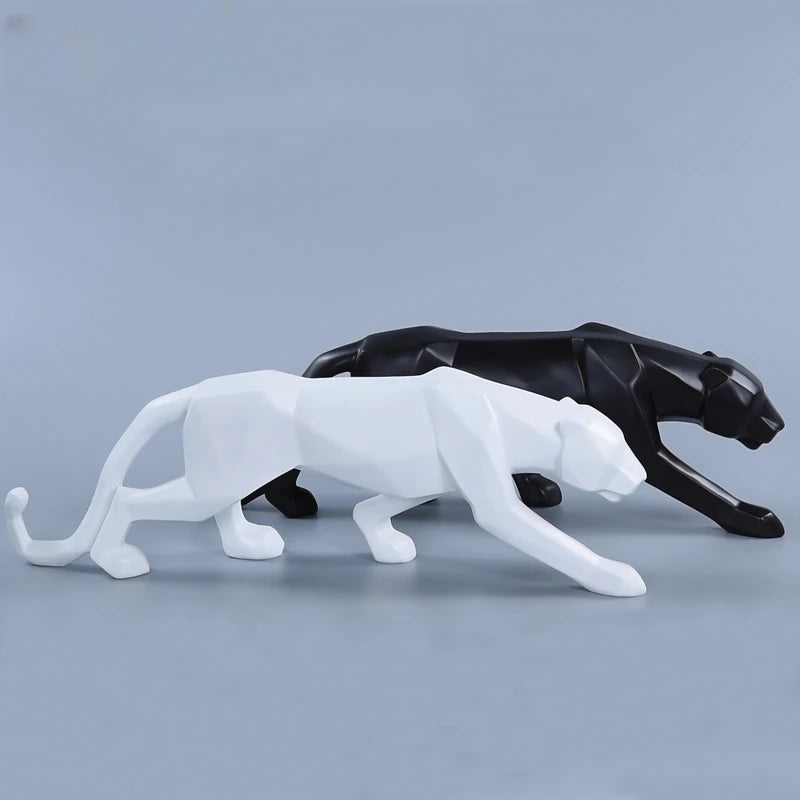PantherSculpt – Stylish Black and White Panther Sculptures
