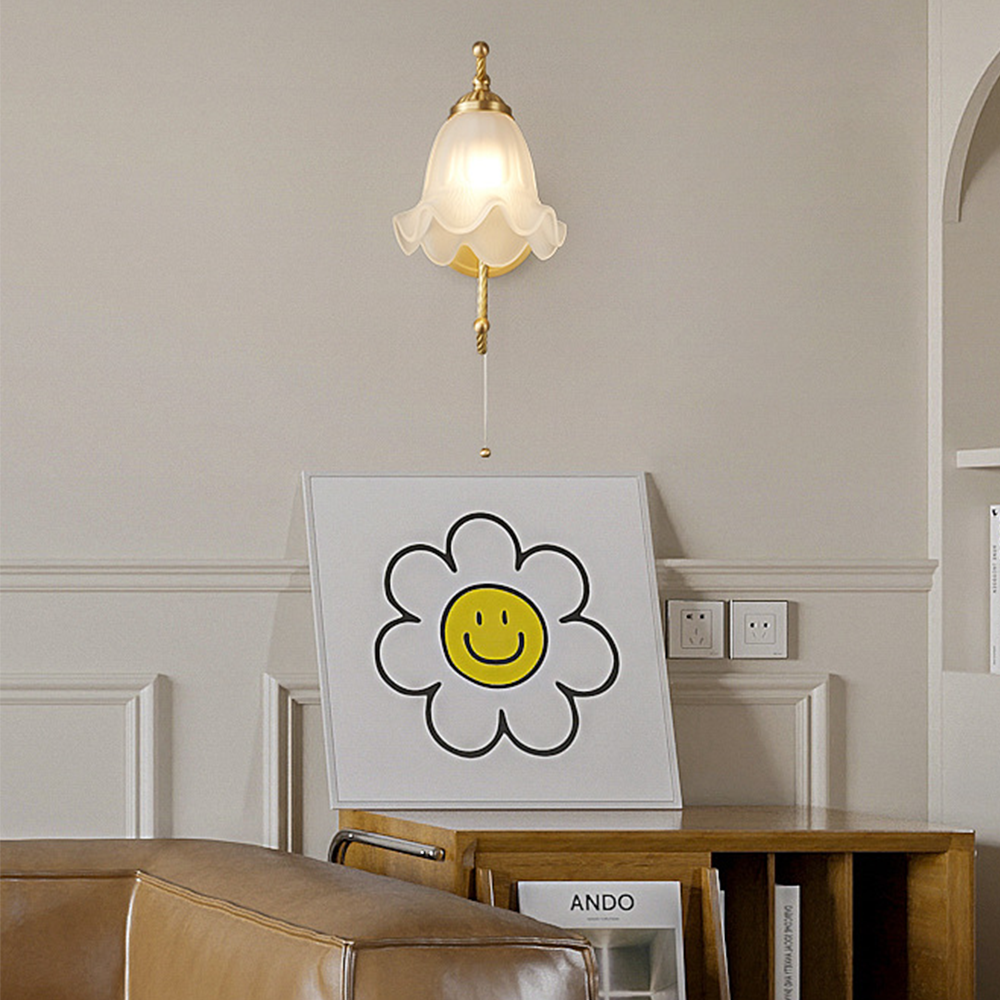 VintageGlow – Retro Glasmurvägglampa för Stämning