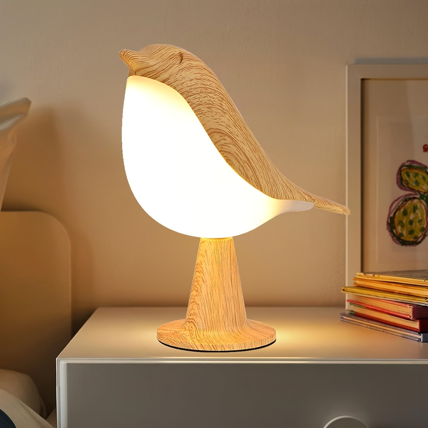 BrightNest - USB LED fågel bordslampa med touch