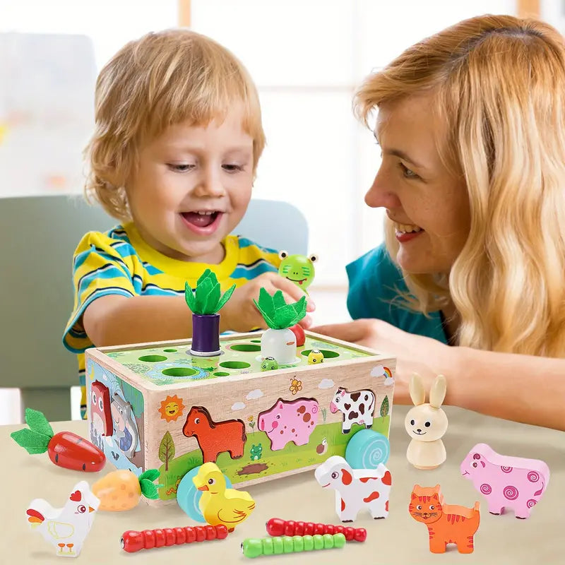 Multifunctional Wooden Toy Cube - For Educational Adventures