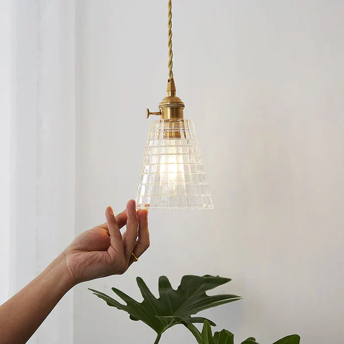 OpulentGlow Pendant – Elegant Glass Ceiling Lamp
