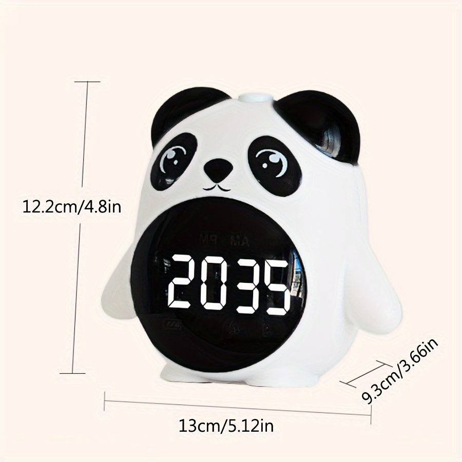 PandaGlow Clock - Cute Rechargeable Alarm Clock with Temperature