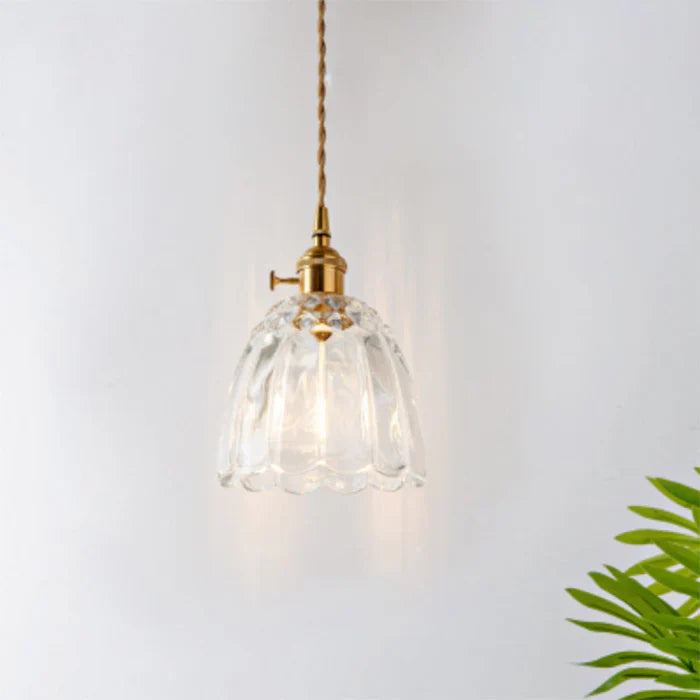 OpulentGlow Pendant – Elegant Glass Ceiling Lamp