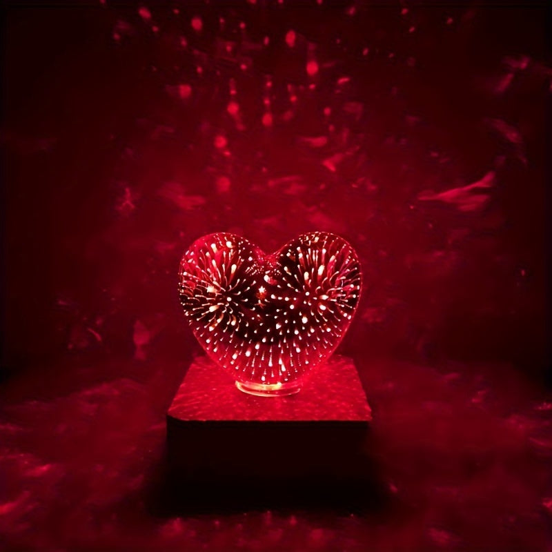 FireworkLight - 3D LED Heart Lamp for Romantic Mood Lighting