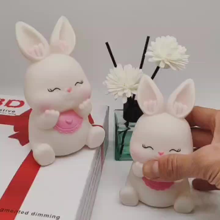 Cute Rabbit Family - Charming LED Table Lamp for Bedroom