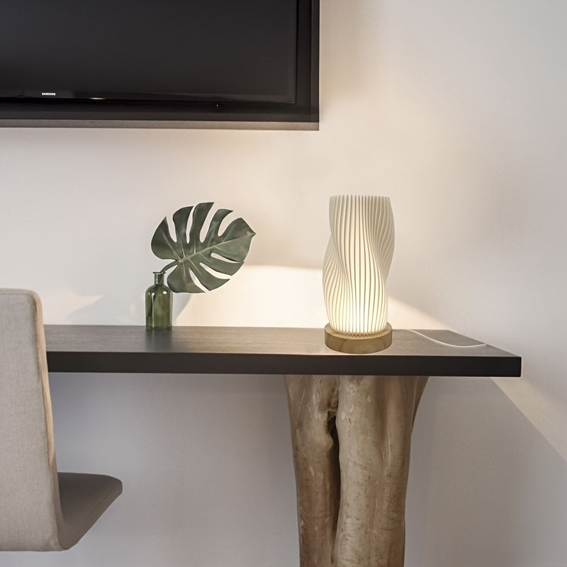 CozyLight – Dimbar LED Nattlampa med Trä