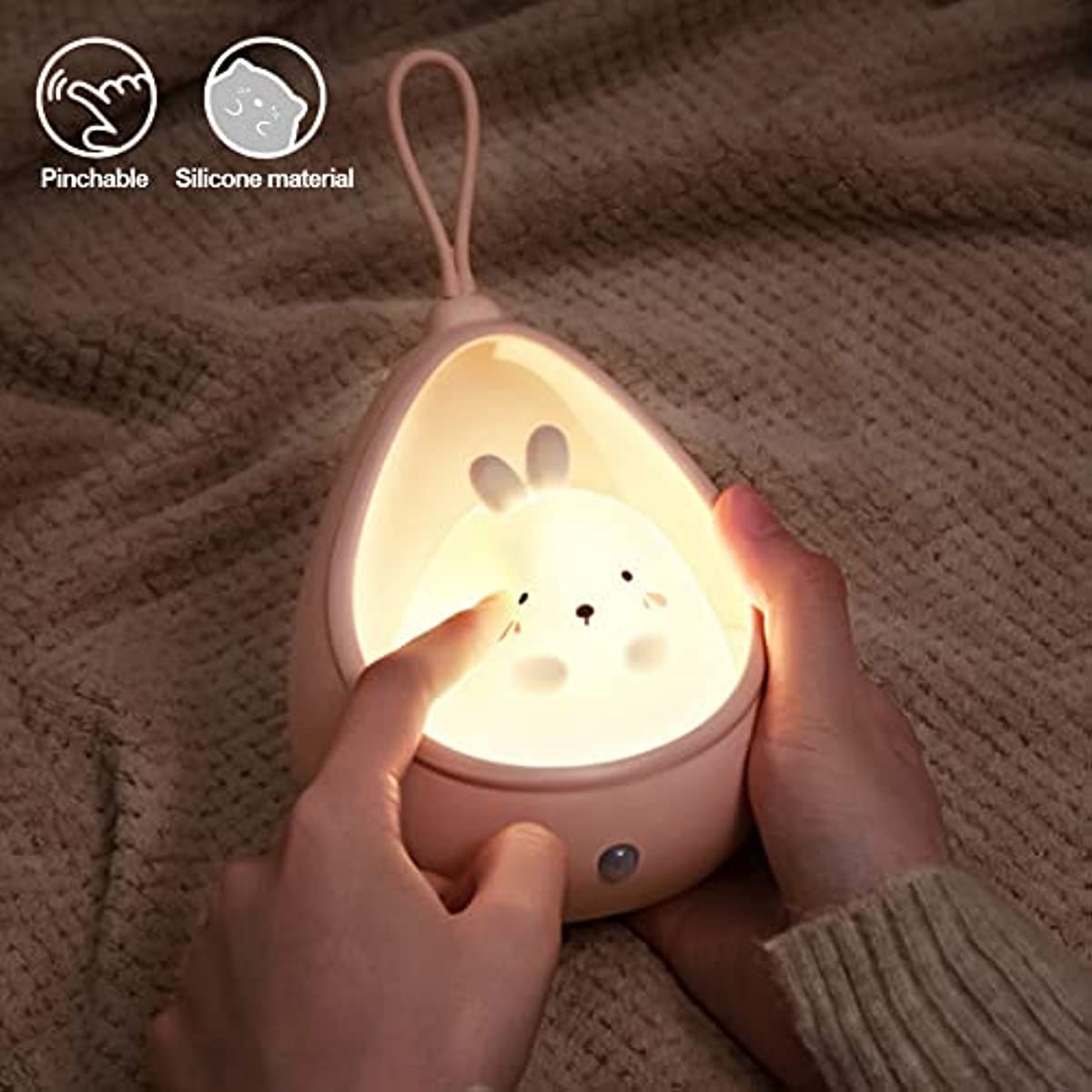 BunnyGlow - Rechargeable Animal Night Light with Sensor