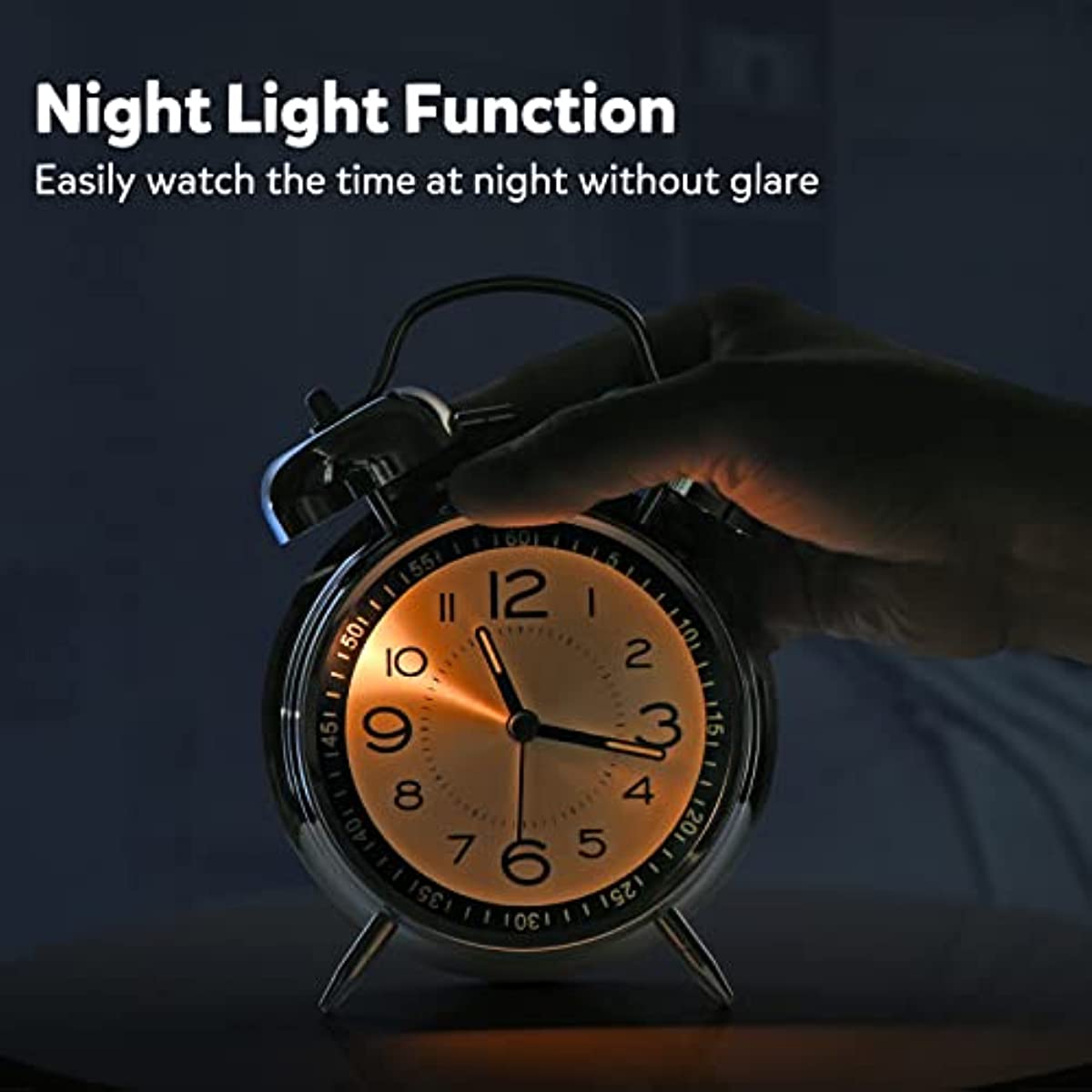 RetroBell Clock – Stylish Silent Alarm Clock with Lighting