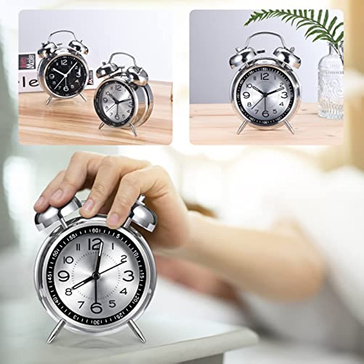 RetroBell Clock – Stylish Silent Alarm Clock with Lighting