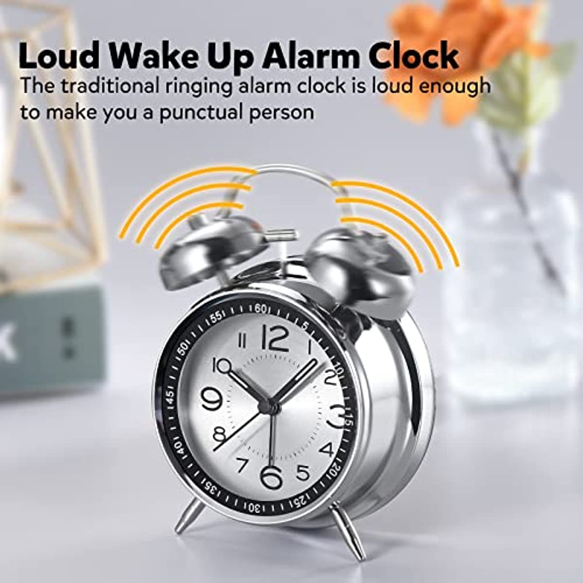RetroBell Clock – Stylish Silent Alarm Clock with Lighting