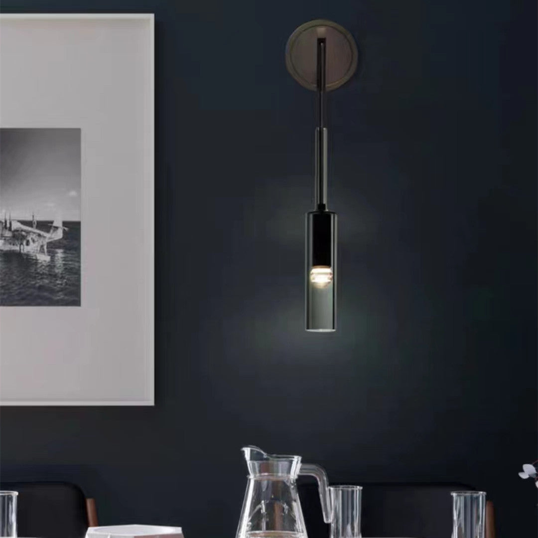 SoleilFumé – Scandinavian Wall Lamp with Smoked Glass