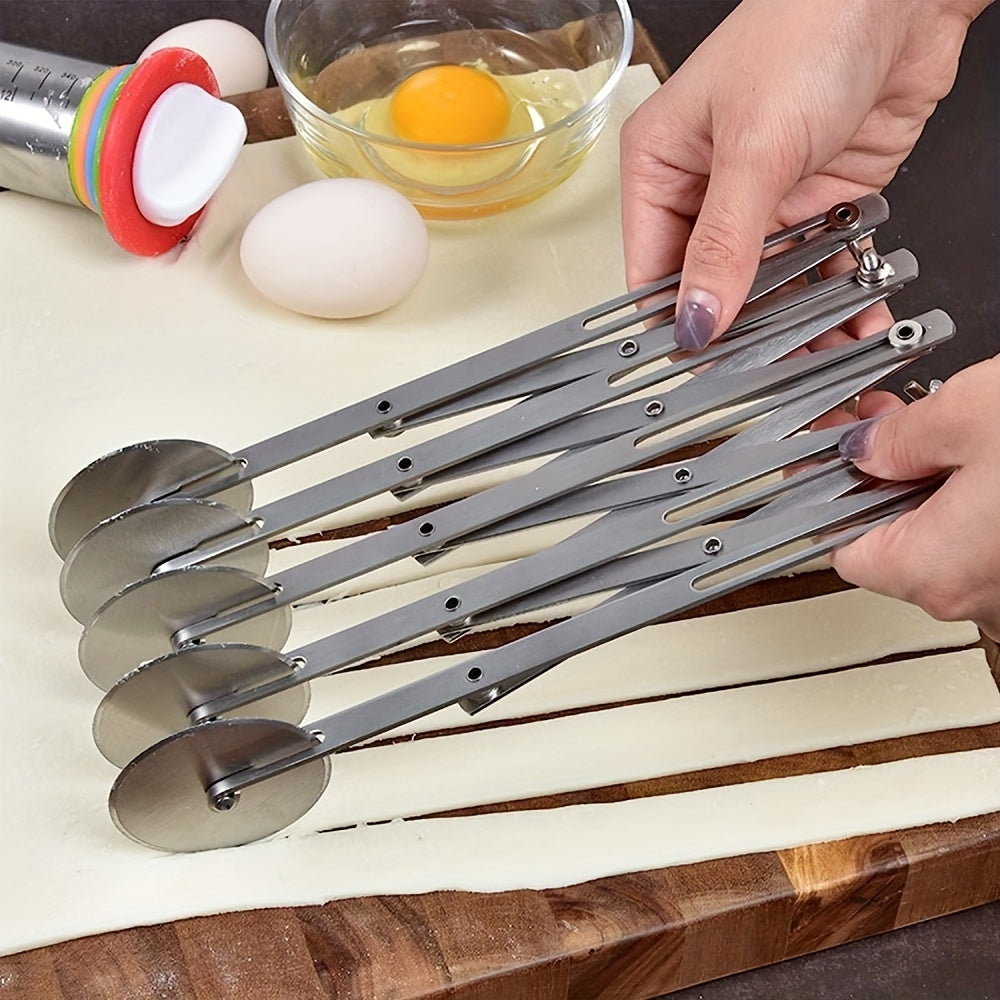 Slizer - Multifunctional 5-Wheel Dough Cutter with Handle