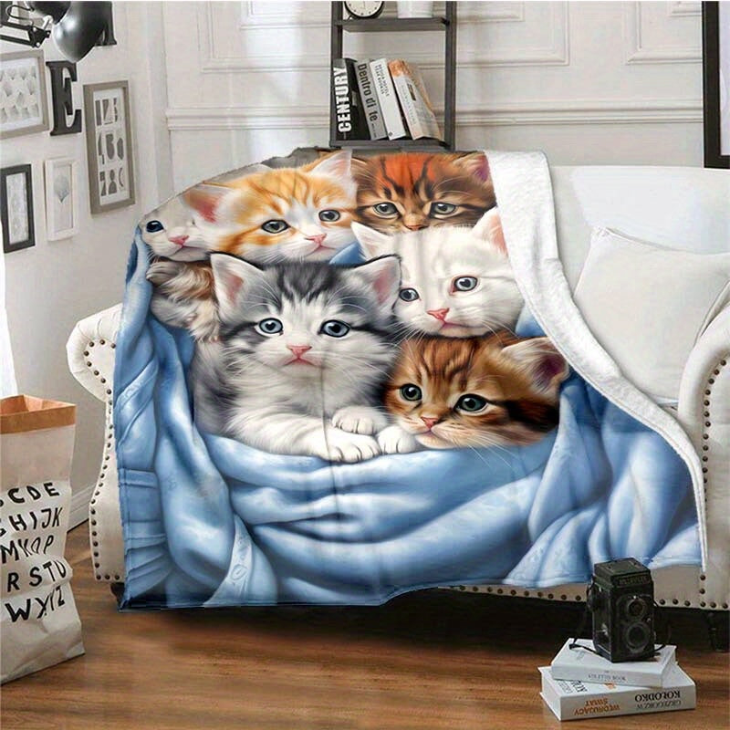 FluffyCat – Soft Flannel Blankets with Cat Print