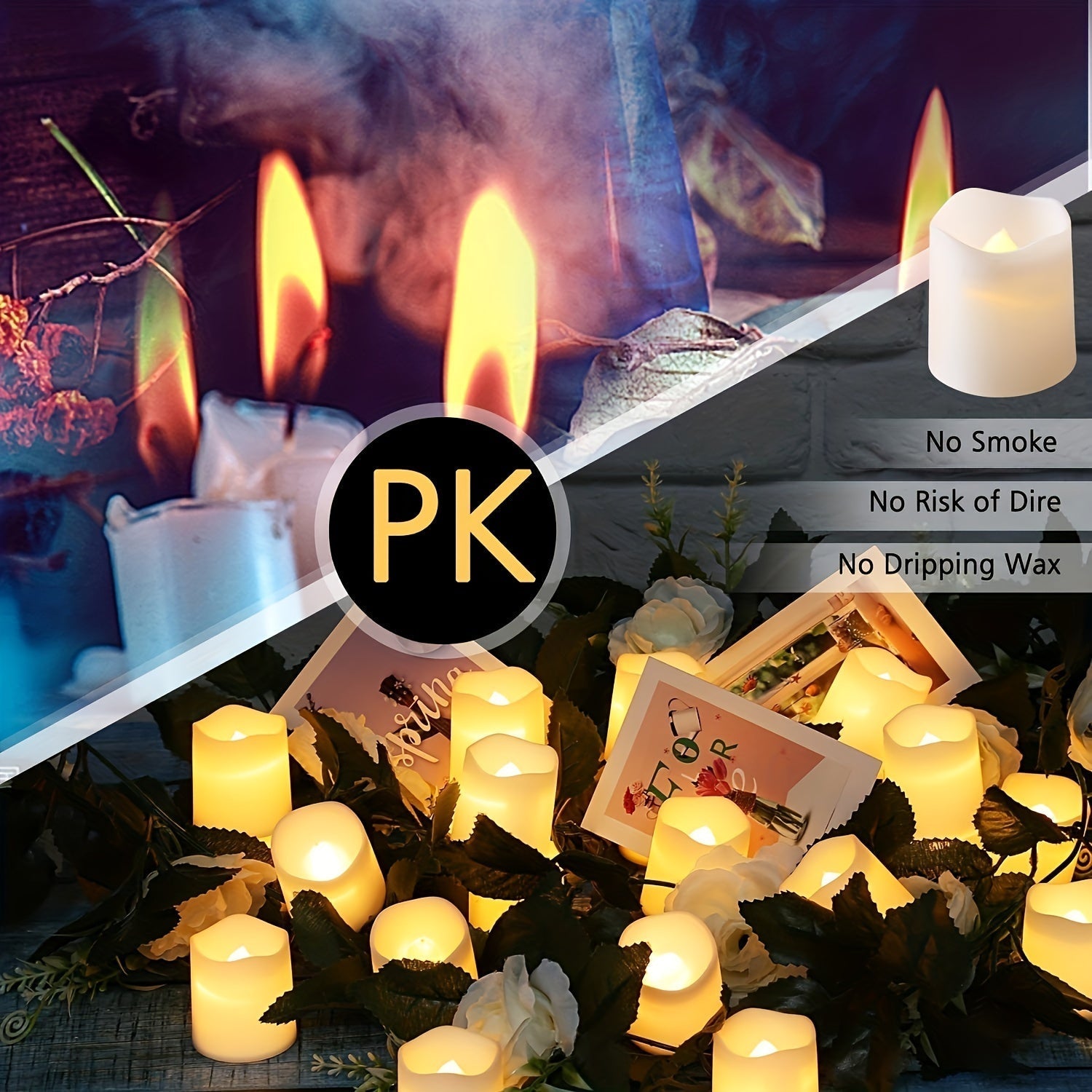 MagicGlow - Safe LED Tea Lights Set of 24