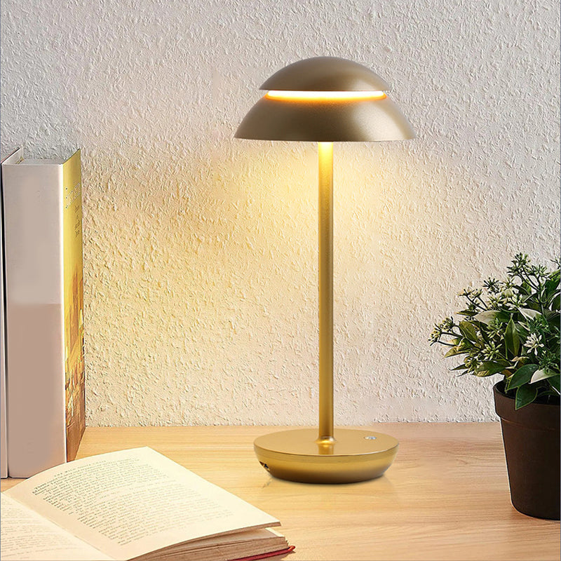 Aurelia Noire - Rechargeable Wireless Table Lamp with Built-in LED Lighting and Battery